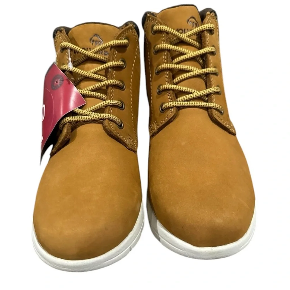 Men’s WOLVERINE KARLIN Chukka Wheat Leather Work Boots, Size 9EW. Brand New!